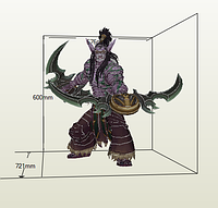 PaperKhan Конструктор из картона Illidan Warcraft papercraft 3D фигура развивающий подарок статуя сувенир