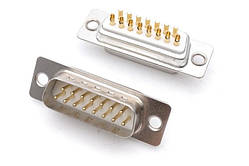 Конектори DB15 2u AMMAS Gold RS232 COM-порт тато 50 шт.