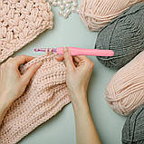 Набір гачків для в'язання 18 шт з силіконовою ручкою в'язальні кольорові гачки від 0,5 до 8 мм, фото 9