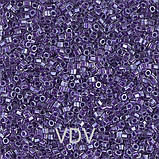 DBC-923 Бісер Miyuki Delica Beads Cut 11/0 (рубка, бузковий темний) 5 г., фото 2