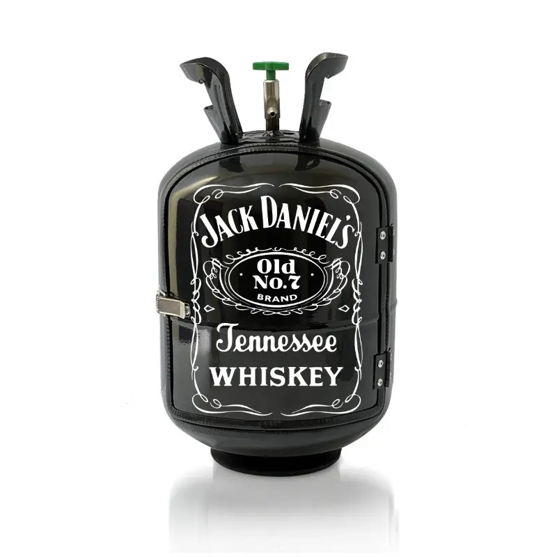 Бочка міні-бар із принтом на подарунок чоловікові "Jack Daniels" Чорний, фото 1