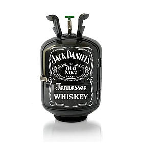 Бочка міні-бар із принтом на подарунок чоловікові "Jack Daniels" Чорний