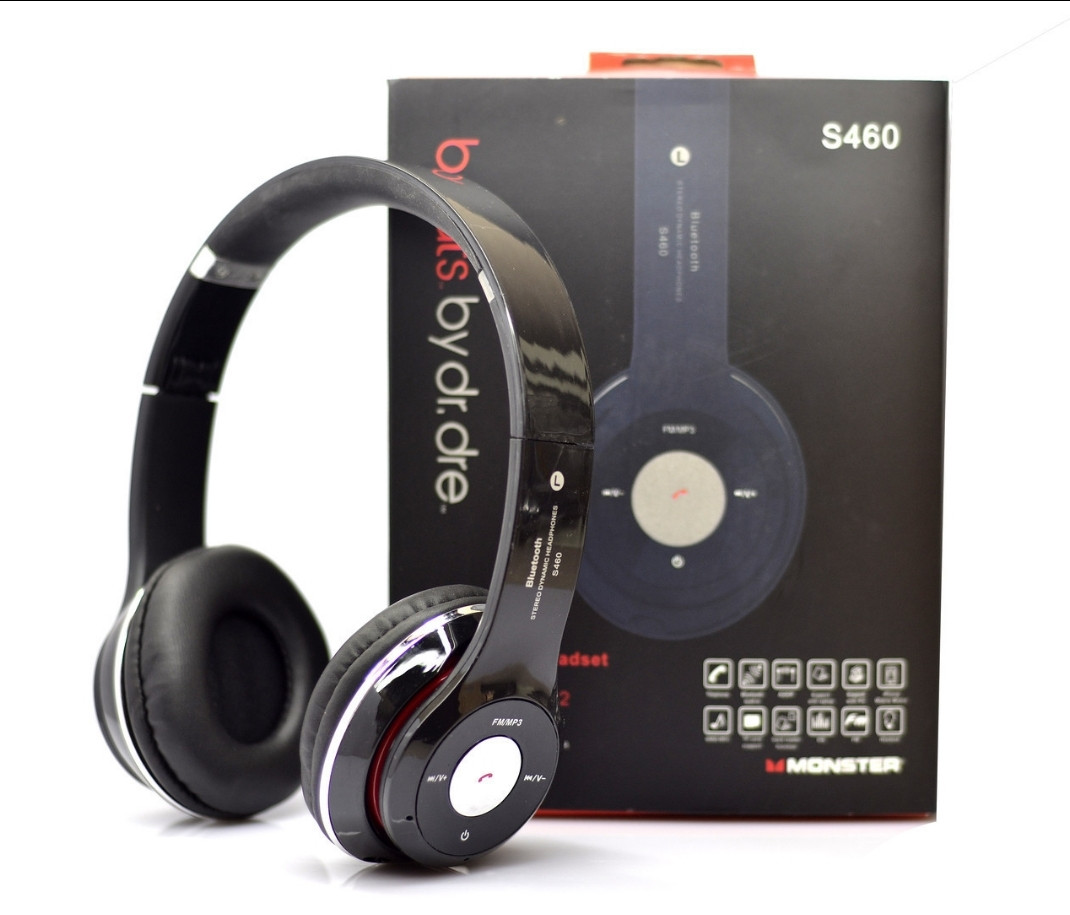 Бездротові навушники S460 Bluetooth black з MP3-плеєром чорні