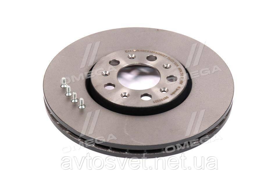 Диск гальмівний AUDI A3, SEAT TOLEDO, SKODA FABIA, OCTAVIA, VW передн., вент. (вир-во BREMBO) 09.7010.21 (Kr)