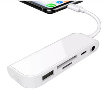 Переходник OTG iPhone Lightning на 3.5mm micro USB SD card USB 3.0