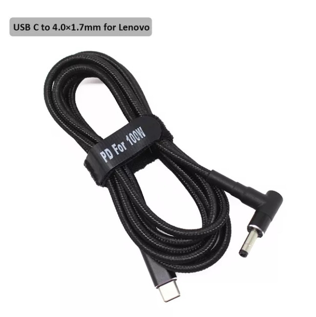 Кабель для зарядки Lenovo 100W Type-C на DC 4.0×1.7