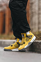 Мужские Кроссовки Nike Air Jordan 4 Retro Yellow Grey 40-41-42-43-44-45-46