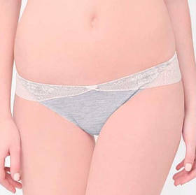 Зручні мереживні труси для вагітних під животик XS Мамин Дім Сірий