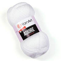Турецкая пряжа для вязания YarnArt Adore (Адор) 330 белый