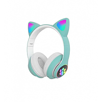 Наушники CAT с кошачьими ушками STN-28 Bluetooth (Розовый,Чёрный,Синий,Бирюза,Сиреневый)(60)