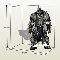 PaperKhan Конструктор з картона Lich King Warcraft papercraft 3D фигура развивающий подарок статуя сувенир