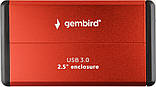 Кишеня зовнішня Gembird EE2-U3S-2-R 2.5" USB 3.0 red, фото 2