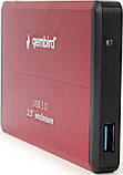 Кишеня зовнішня Gembird EE2-U3S-2-R 2.5" USB 3.0 red, фото 3