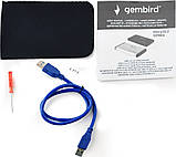 Кишеня зовнішня Gembird EE2-U3S-2-R 2.5" USB 3.0 red, фото 4