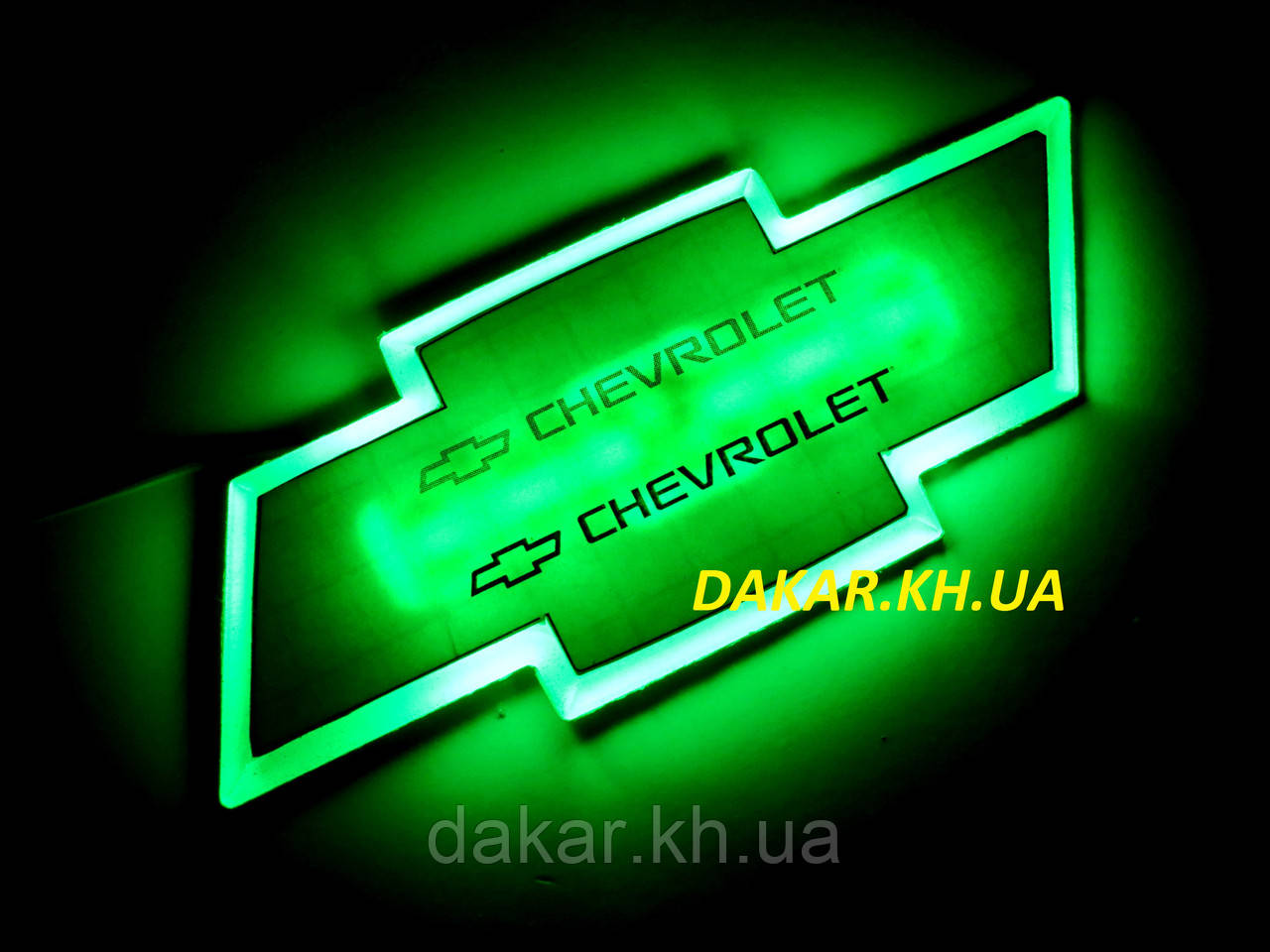 Подсветка под эмблему Chevrolet зелёная Шевроле - фото 1 - id-p308294693