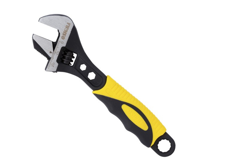 Ключ розвідний 150мм, переставна губка, гумова рукоятка, розведення губок 24мм Sigma 4100911, фото 1