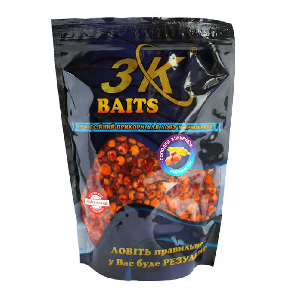 Прикормка 3k Baits Солодка кукурудза Карамель 800г