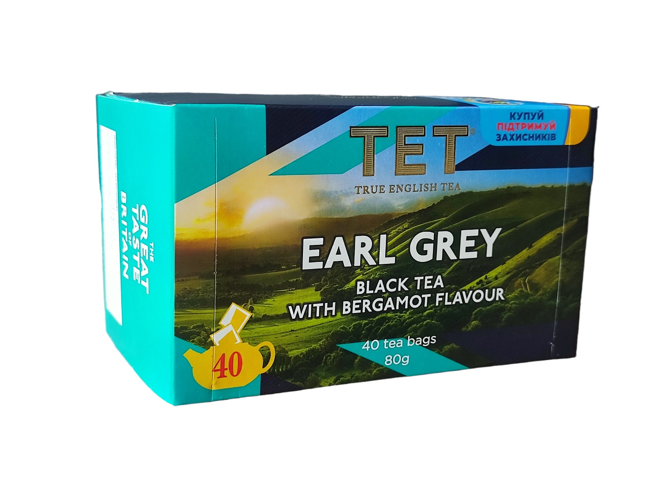 Чорний чай з бергамотом TET Earl Grey 40 пакетиків без ярличка
