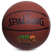 М'яч баскетбольний гумовий No7 SPALDING 83524Z Jam Session Brick (гума, бутил, жовтогарячий)