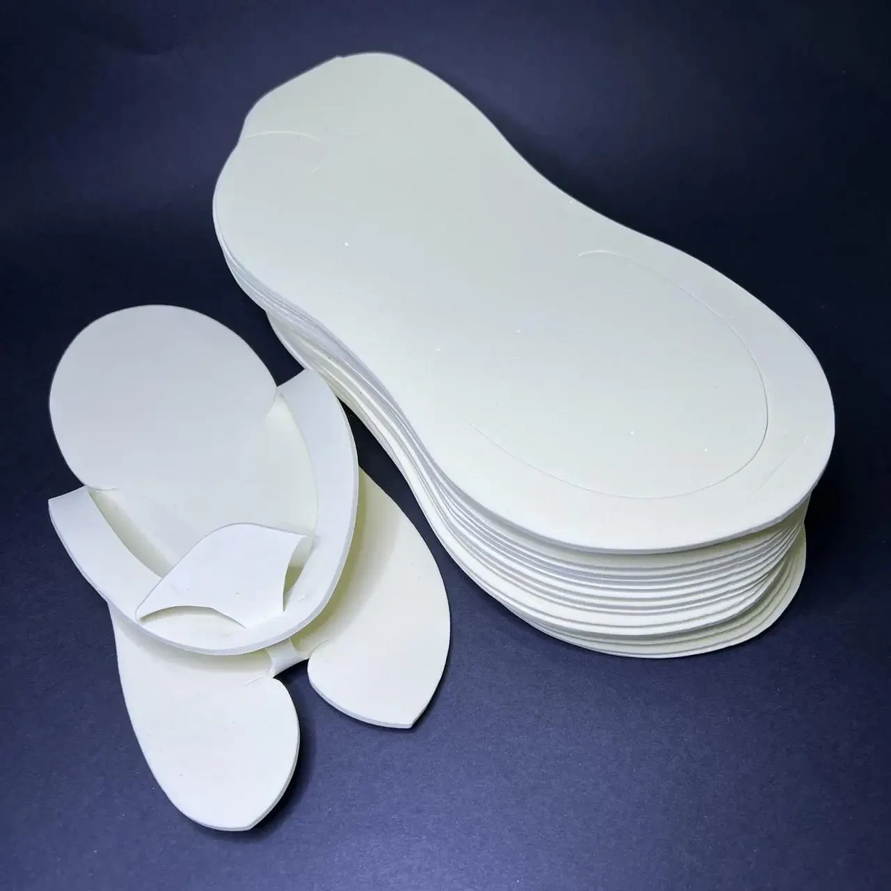 Тапочки для педикюру одноразові 12 пар білі Капці-в'єтнамки., фото 1