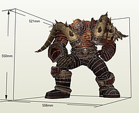 PaperKhan Конструктор из картона Garrosh Warcraft papercraft 3D фигура развивающий подарок статуя сувенир