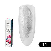 Гель фарба для стемпінгу та розпису GF 8ml №11 (Срібляста)