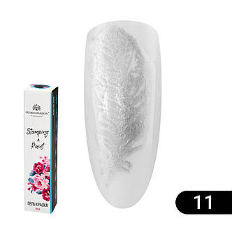 Гель фарба для стемпінгу та розпису GF 8ml №11 (Срібляста), фото 1