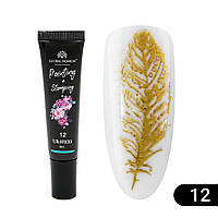Гель фарба для стемпінгу та розпису GF 8ml №12 (Золота)