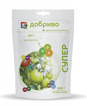Ріст. Супер Добриво водорозчинне кристалічне, 250 г, фото 1