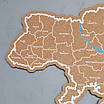 Карта України з корковим покриттям та УФ-друком. Розмір 90х61 см, фото 4