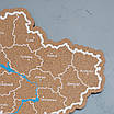 Карта України з корковим покриттям та УФ-друком. Розмір 90х61 см, фото 5