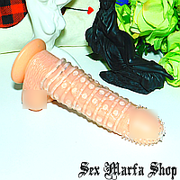 Большой многоразовый презерватив с усиками и пупырышками тип Q, ребристый презерватив с пупырками усиками MS2S