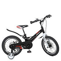 Велосипед детский двухколёсный 16 дюймов магниевый с дисковыми тормозами LMG16235-1 черный