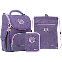 Школьный набор рюкзак + пенал + сумка Kite College Line girl K22-501S-2 954 г 35х25х13 см сиреневый