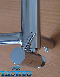 Кран кутовий циліндричний One Line (Одна Лінія) з важелем для сушарки для рушників. Хром. Різьба 1/2"