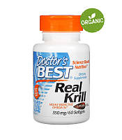 Doctor's Best, Real Krill, Жир криля, 350 мг, 60 капсул