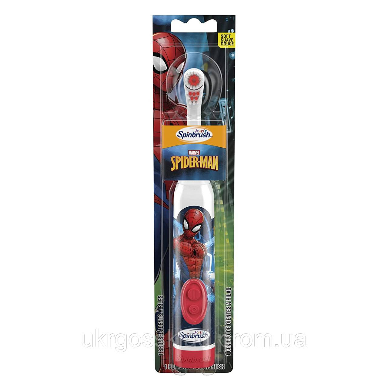 Зубная щетка детская Человек Паук на батарейках Arm & Hammer Kid s Spinbrush Spiderman Спайдермен - фото 1 - id-p1820227605