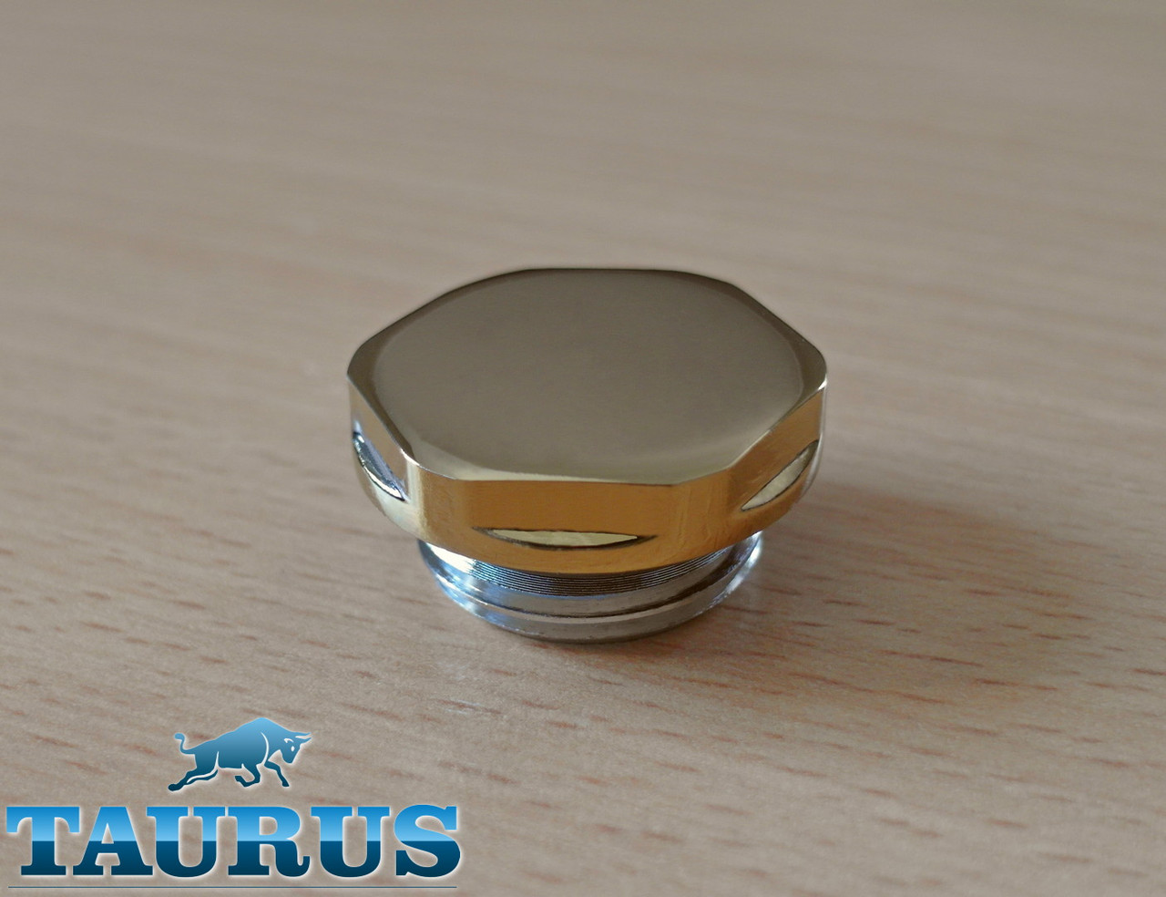 Золота заглушка Premium з гумкою, плоска, GOLD 1/2" на сушарку для рушників, радіатори, батареї