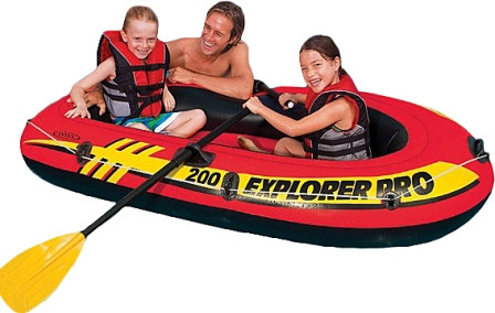 Човен надувний Intex 58357 Explorer 200 Pro двомісний, 196х102х33см