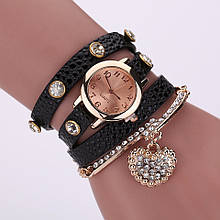 Годинник-браслет довгі, наматывающиеся на руку Чорні 089-6