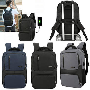 Рюкзак спортивний міський 45*32 см на блискавці з кишенею в різних кольорах Kay