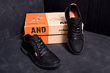 Шкіряні кеди чоловічі чорні, фото 4