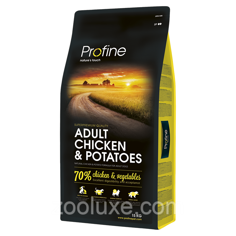 Profine Adult Chicken & Potatoes 3 кг / Профайн Едалт Курка та Картопля 3 кг — корм для собак