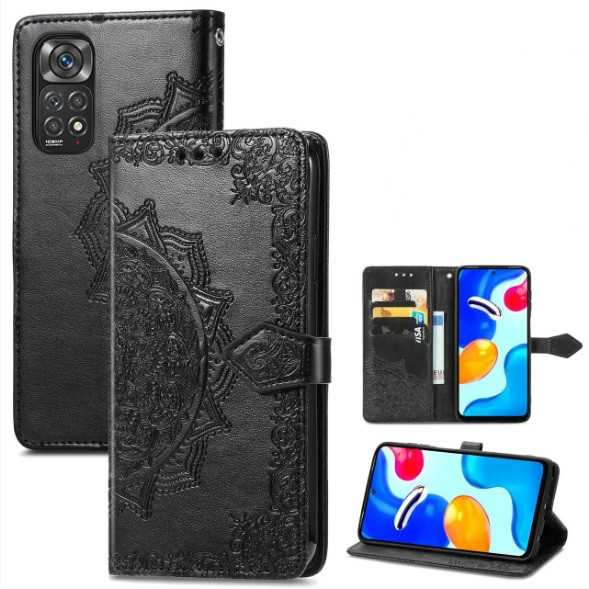 Чохол Vintage для Xiaomi Redmi Note 11 Proкнижка з візитницею Чорний