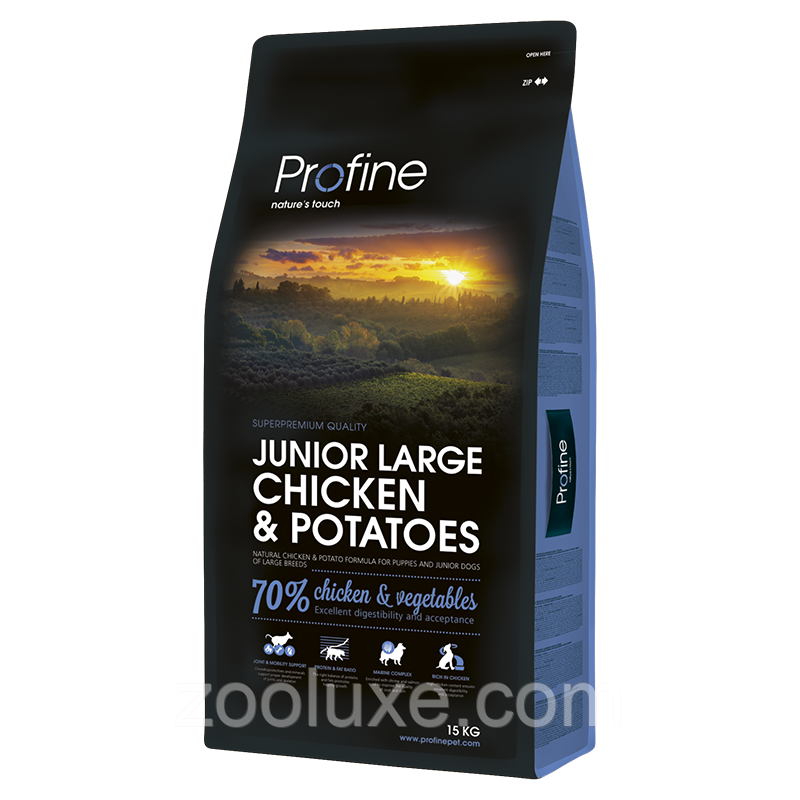 Profine Junior Large Chicken & Potoes 3 кг / Профайн Джуніор Лардж Курка і Картопля 3 кг - корм для собак