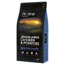 Profine Junior Large Chicken & Potoes 3 кг / Профайн Джуніор Лардж Курка і Картопля 3 кг - корм для собак