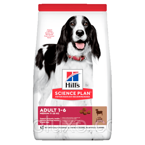 Hills Science Plan Adult Medium Lamb & Rice 14 кг — корм для собак (Hill's Хіллс Хілс)