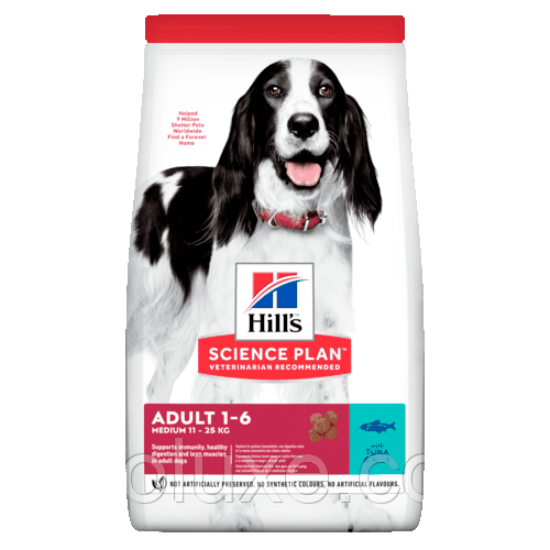 Hill's Science Plan Adult Medium Tuna&Rice 2,5 кг — корм для собак