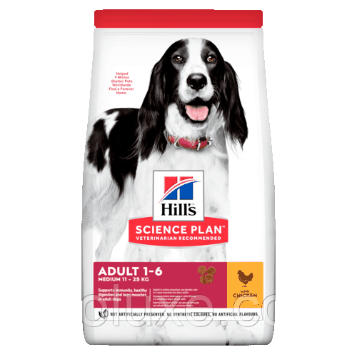 Hill's Adult Medium Chicken 14 кг - корм для дорослих собак середніх порід з куркою
