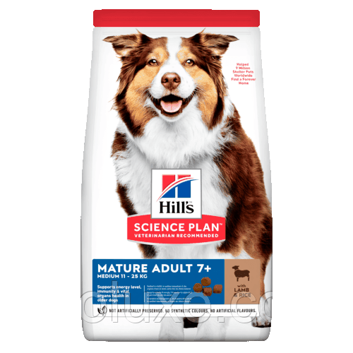 Hills Mature Adult 7+ Medium Lamb & Rice 14 кг корм для собак (Hill's Хіллс Хілс Хілс)